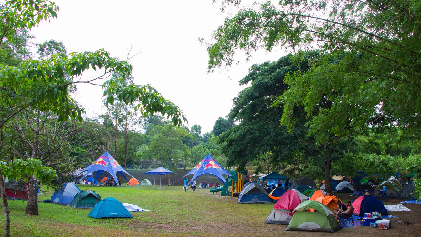 Camping setup at Sundara